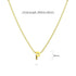 Initials Brick Alphabet Letter Necklace Gold Layered Steel Jewellery